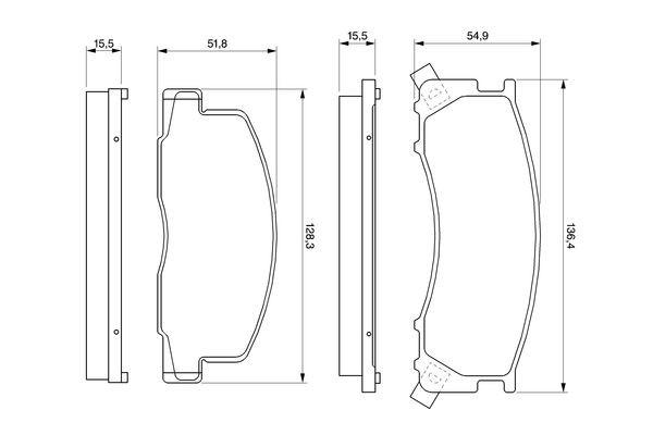 Тормозні колодки Bosch 0986424183