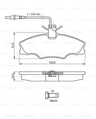 Гальмівні колодки Bosch 0986424227 ціна, від 29.26 USD