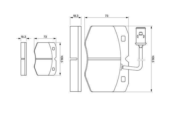 Передні тормозні колодки 0986424240 Bosch