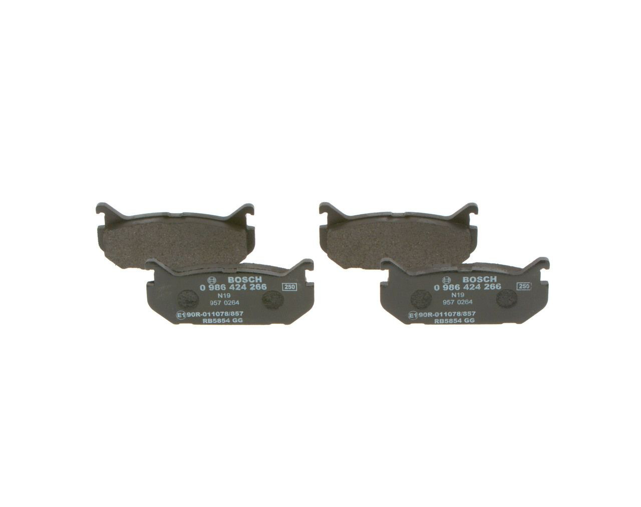 Задні гальмівні колодки Bosch 0986424266 ціна, від 12.19 USD