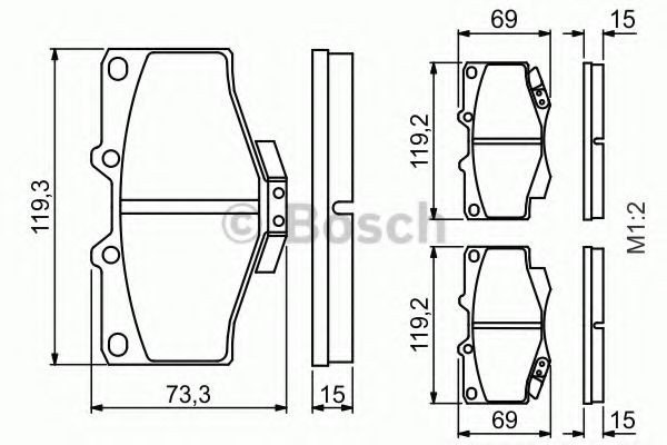 0986424268 Bosch Передні гальмівні колодки