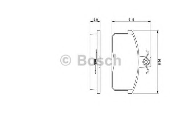 Передні тормозні колодки 0986424274 Bosch