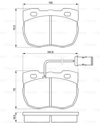 Гальмівні колодки Bosch 0986424287 ціна, від 24.53 USD
