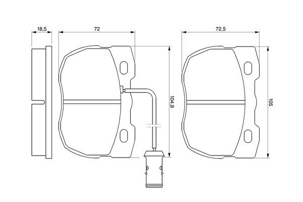 Передні тормозні колодки 0986424287 Bosch