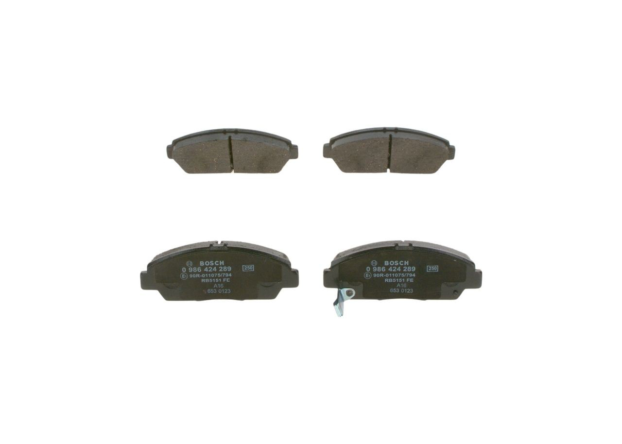 Передні тормозні колодки 0986424289 Bosch