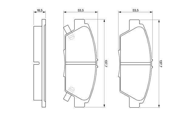 0986424289 Bosch Передні гальмівні колодки