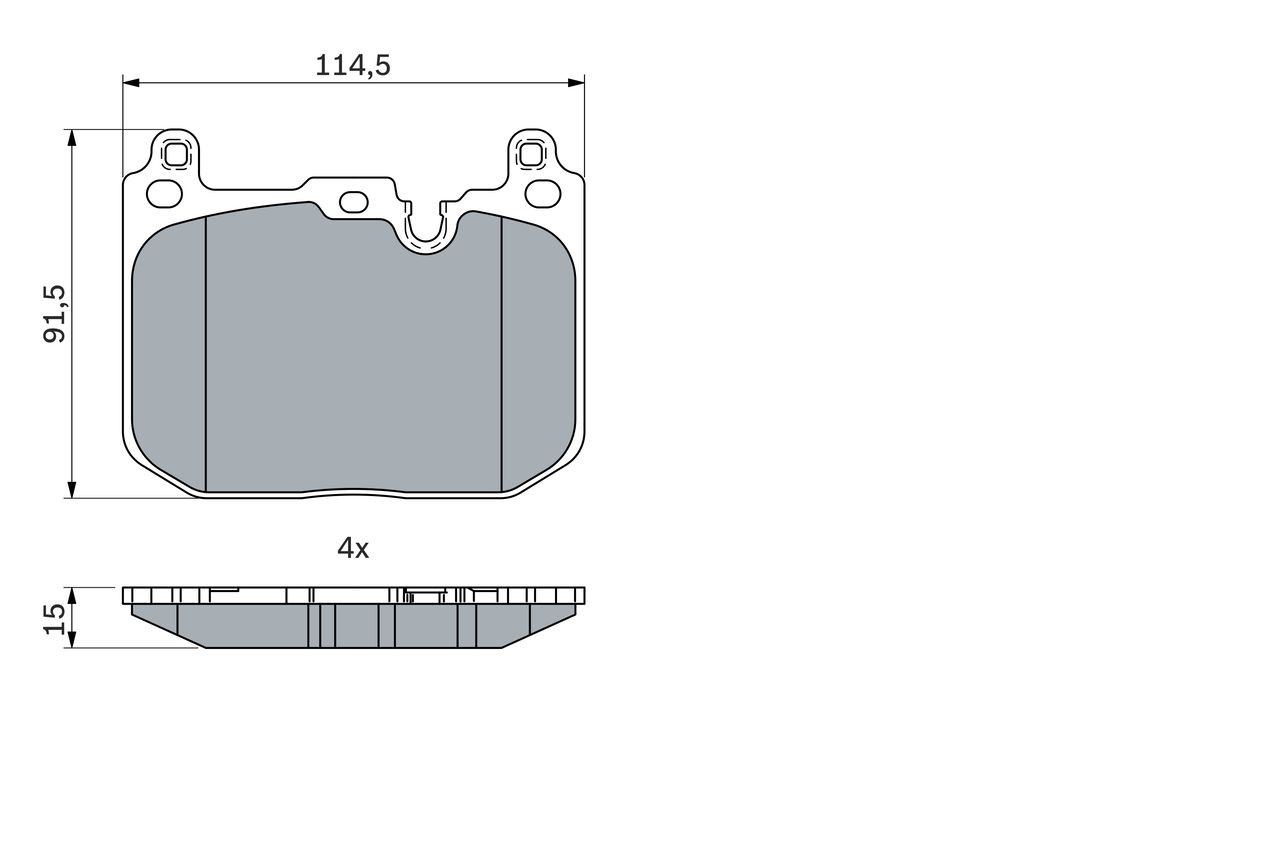 Передні тормозні колодки 0986424331 Bosch