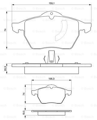 Гальмівні колодки Bosch 0986424360 ціна, від 25.34 USD