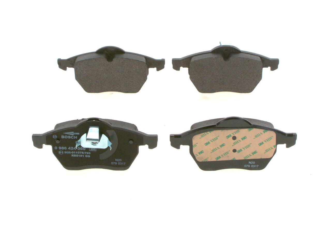Гальмівні колодки Bosch 0986424360 ціна, від 22.52 USD