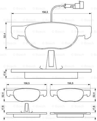 Передні тормозні колодки 0986424362 Bosch