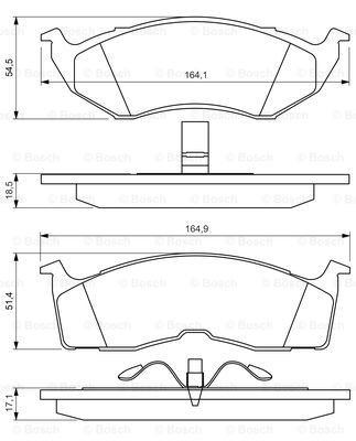 Передні тормозні колодки 0986424363 Bosch