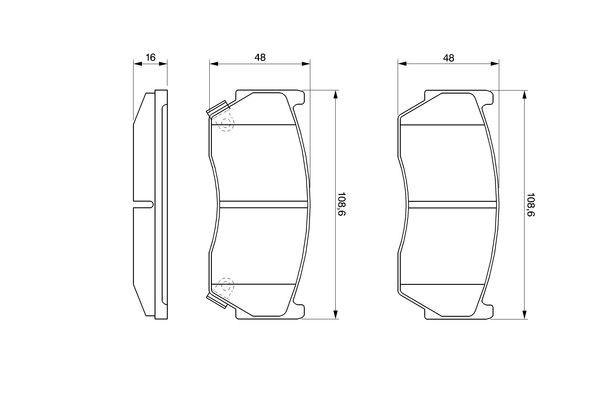 Передні тормозні колодки 0986424369 Bosch