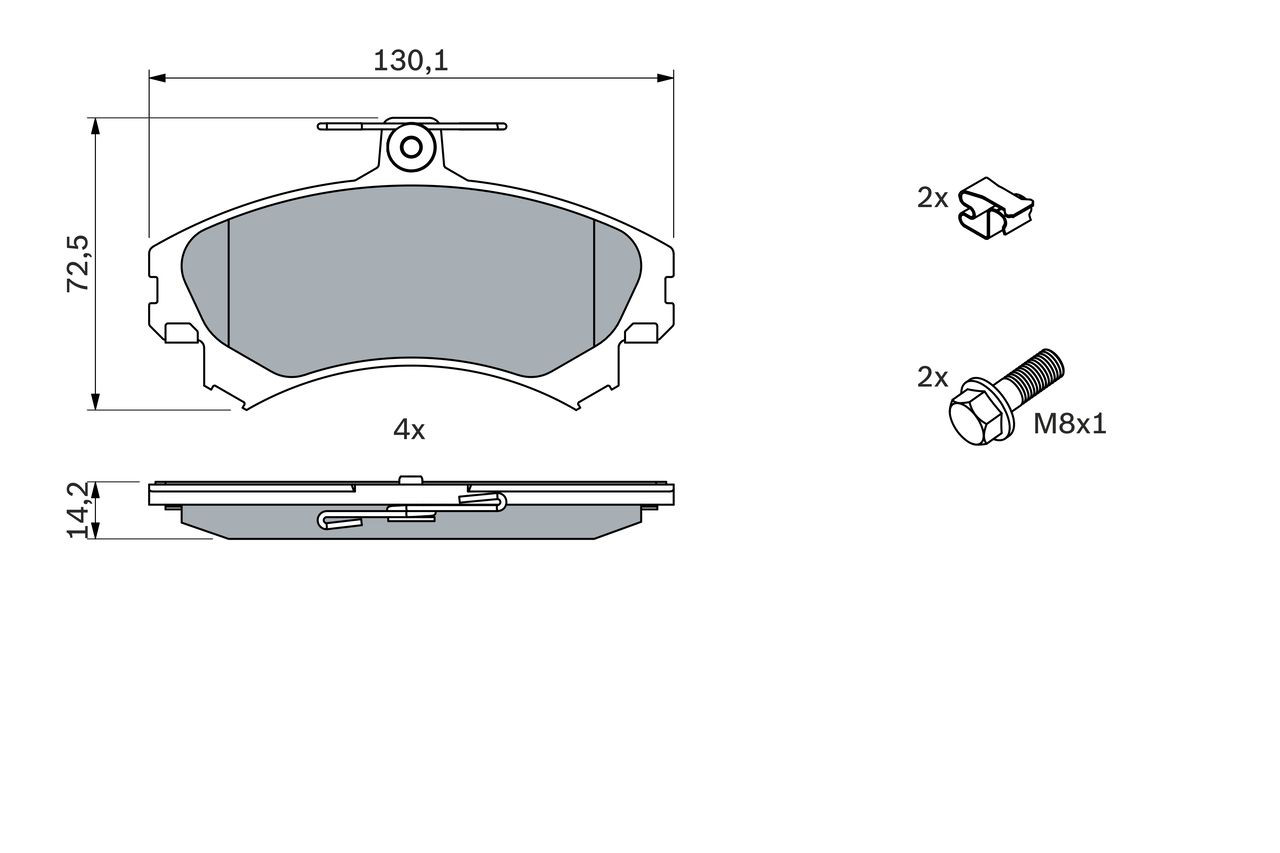 Гальмівні колодки Bosch 0986424371 ціна, від 24.18 USD