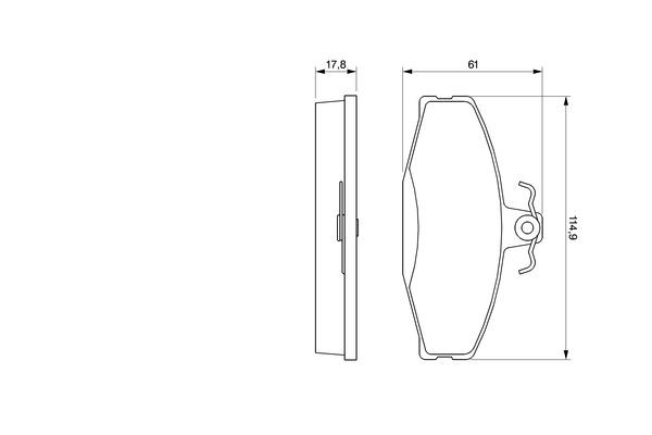 Гальмівні колодки Bosch 0986424373 ціна, від 17.49 USD