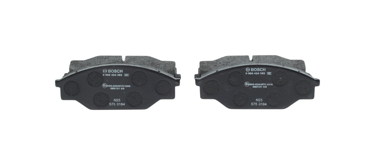 Купити 0986424382 Bosch Колодки гальмівні передні, дискові