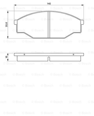 0986424382 Bosch Передні гальмівні колодки