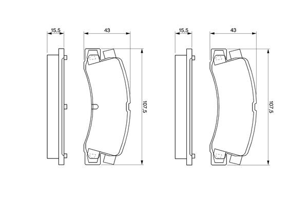 Задні гальмівні колодки Bosch 0986424383 ціна, від 18.68 USD
