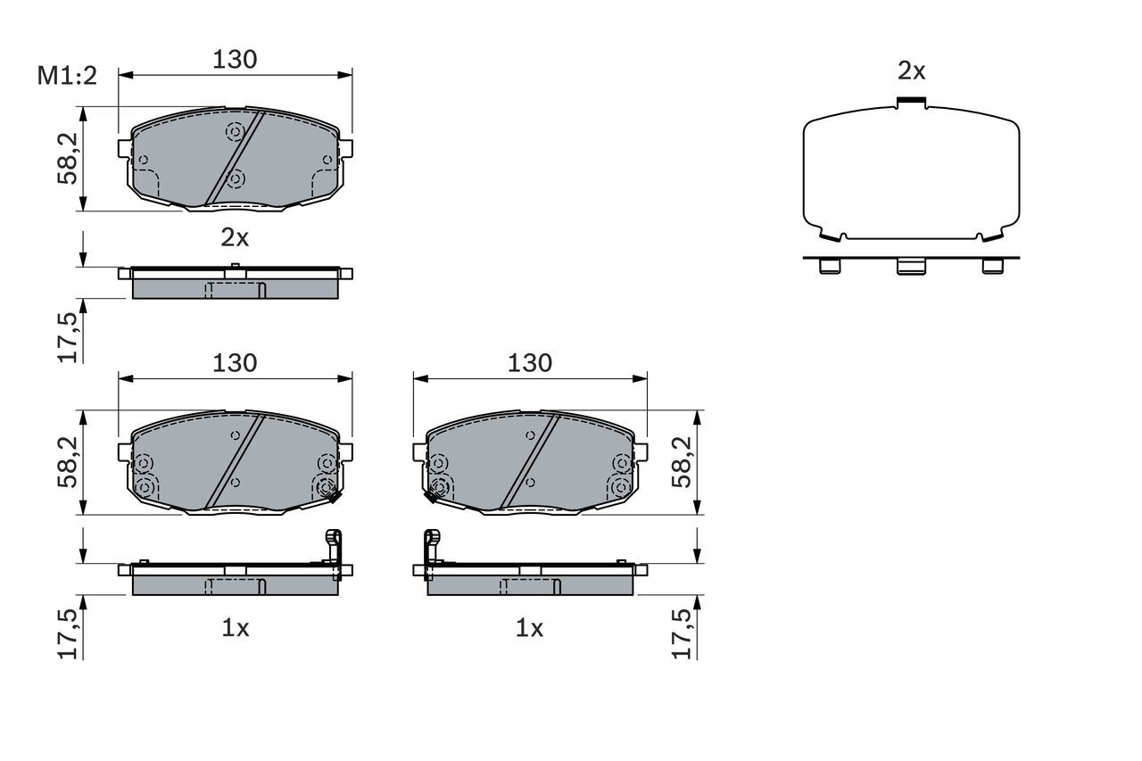 Купити 0986424393 Bosch Колодки гальмівні передні, дискові