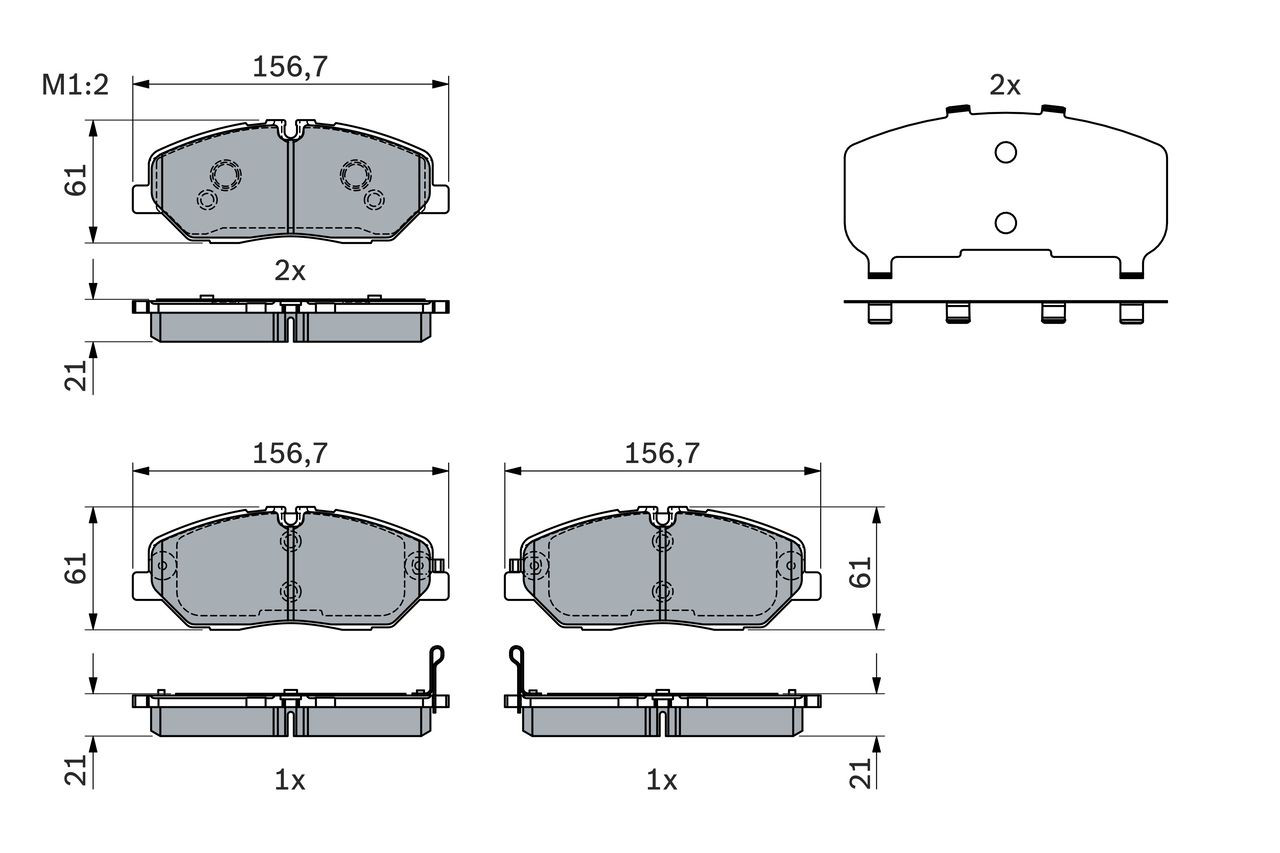 Гальмівні колодки Bosch 0986424395 ціна, від 63.06 USD