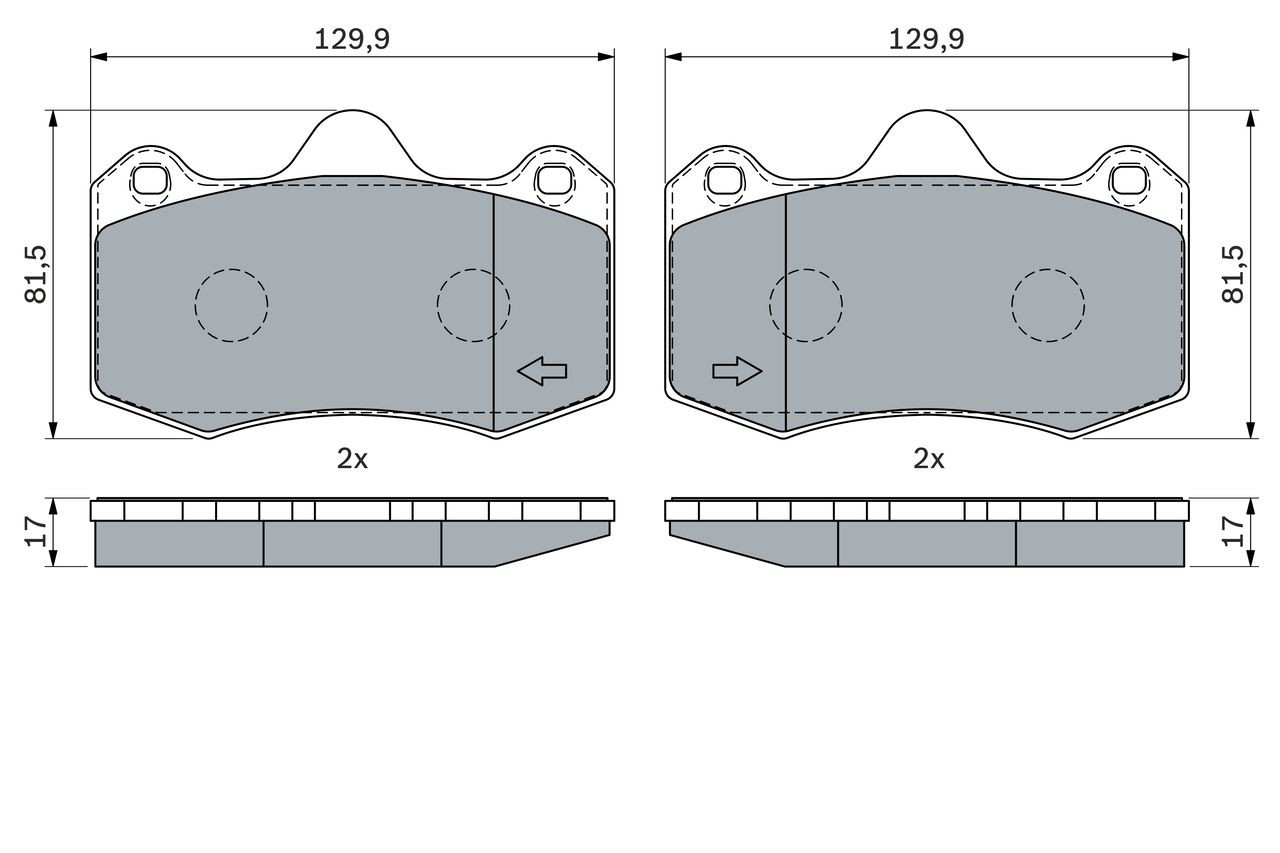 Гальмівні колодки Bosch 0986424399 ціна, від 14.11 USD