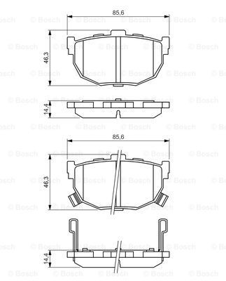 Задні гальмівні колодки Bosch 0986424418 ціна, від 18.63 USD