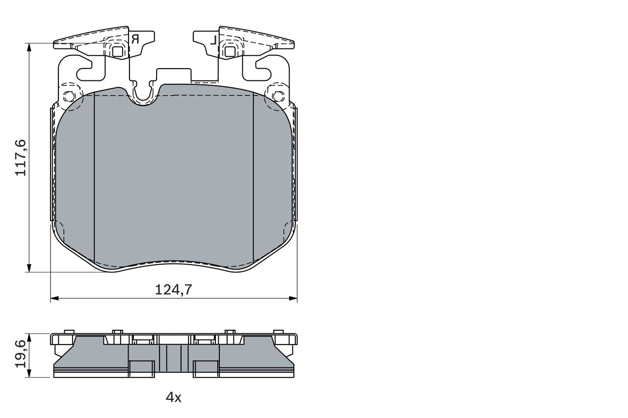 0986424431 Bosch Передні гальмівні колодки