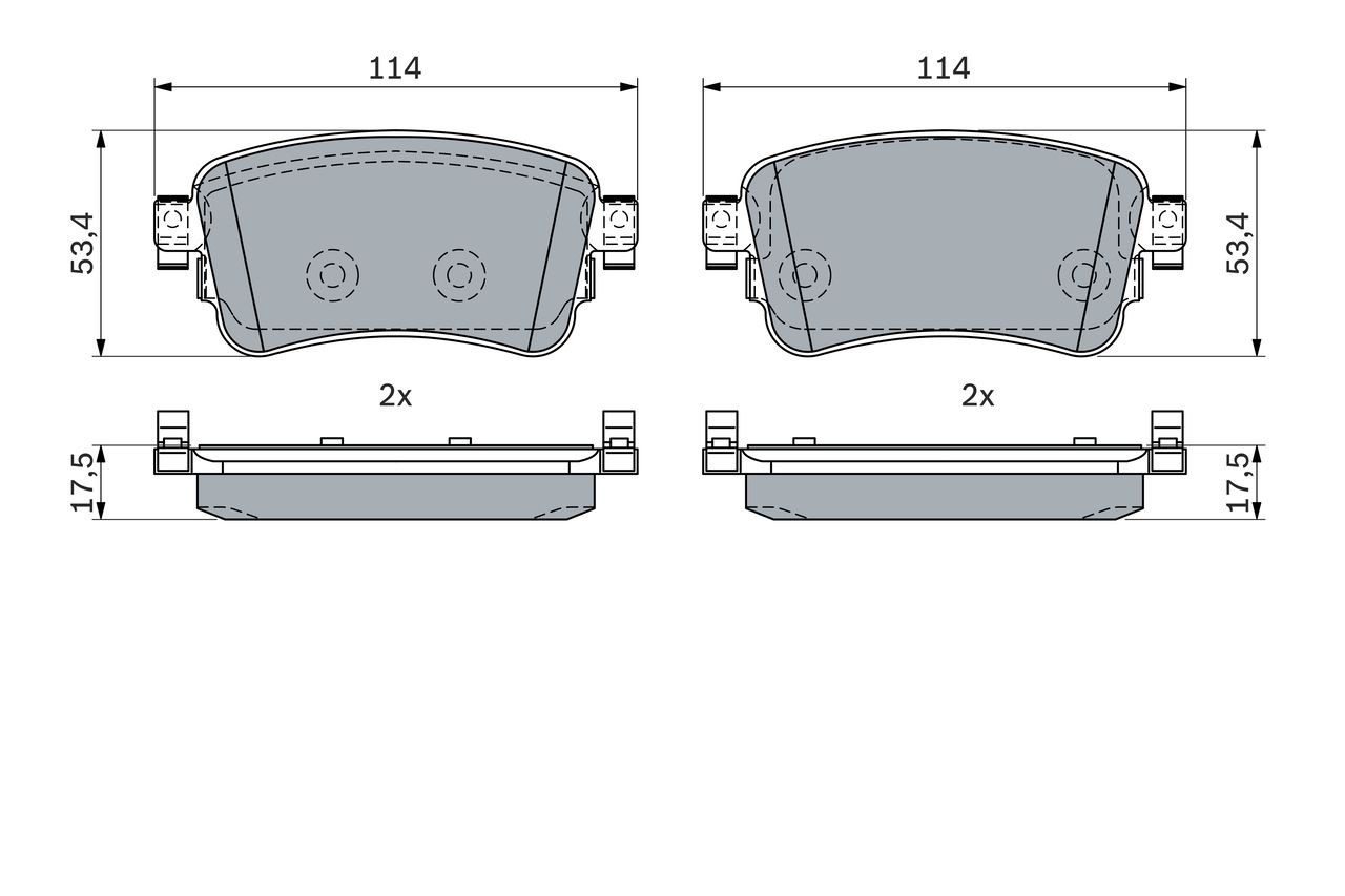 Купити 0986424437 Bosch Задні колодки