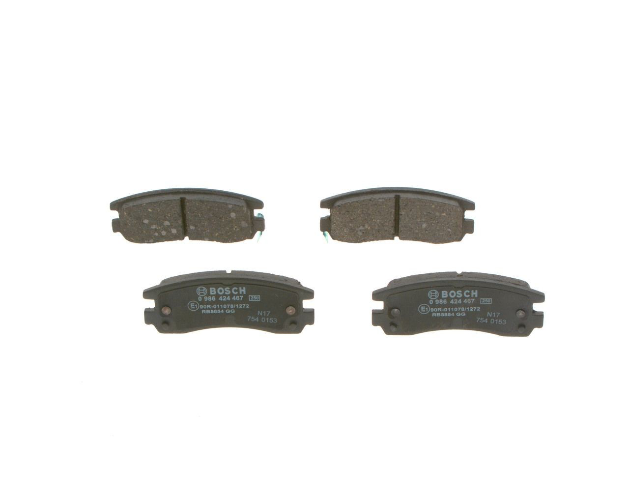 Задні гальмівні колодки Bosch 0986424467 ціна, від 15.86 USD