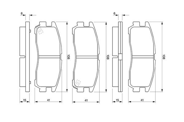 0986424467 Bosch Колодки гальмівні задні, дискові