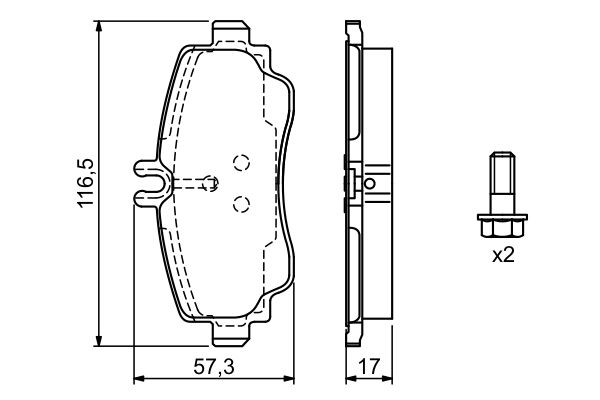 Купити 0986424470 Bosch Колодки гальмівні передні, дискові