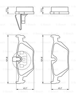 Купити 0986424484 Bosch Задні колодки