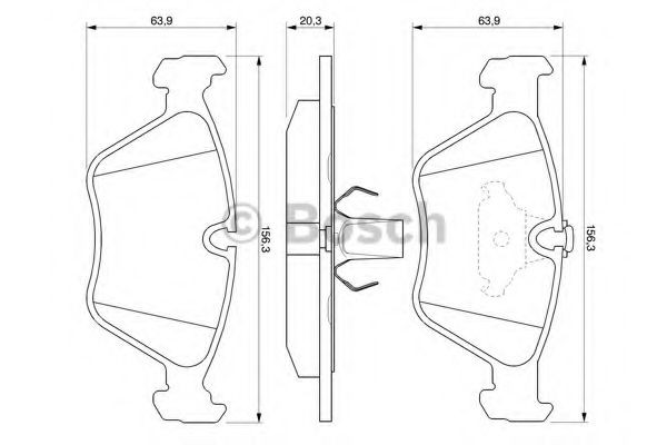 Купити 0986424485 Bosch Колодки гальмівні передні, дискові