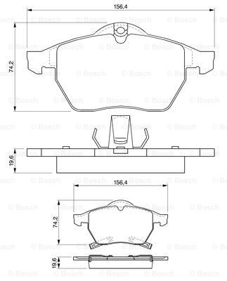 0986424488 Bosch Передні гальмівні колодки