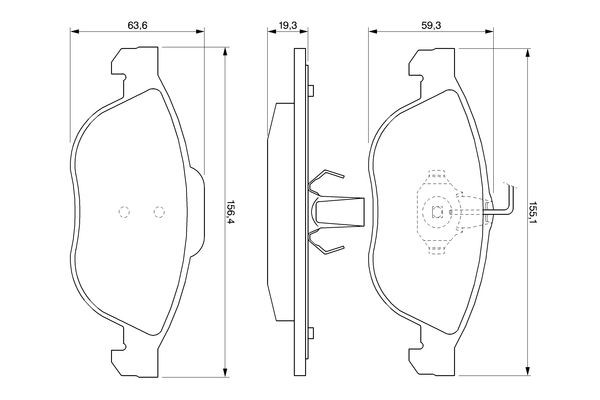 Купити 0986424507 Bosch Колодки гальмівні передні, дискові