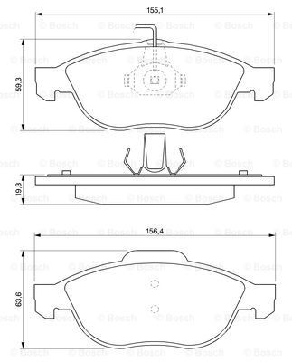Передні тормозні колодки 0986424507 Bosch