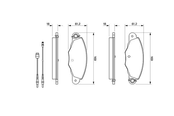 Передні тормозні колодки 0986424511 Bosch