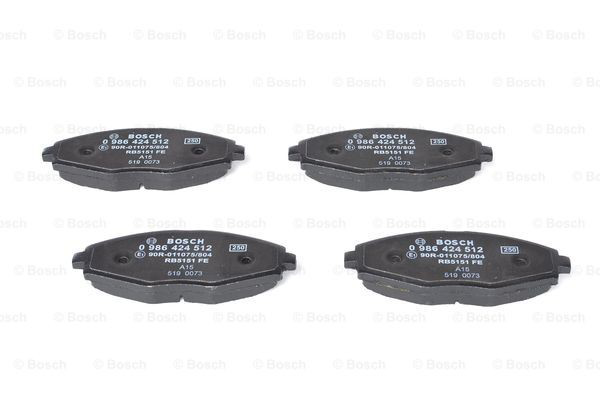 Передні тормозні колодки 0986424512 Bosch
