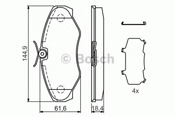 0986424531 Bosch Передні гальмівні колодки