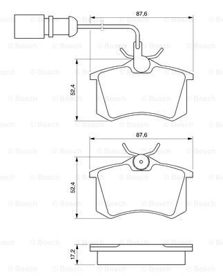 Купити 0986424559 Bosch Задні колодки