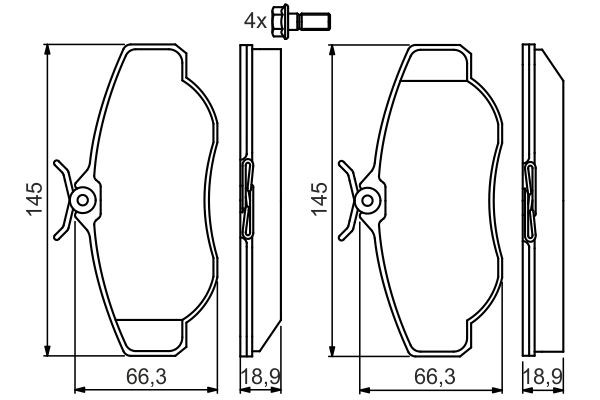 Гальмівні колодки Bosch 0986424565 ціна, від 35.91 USD