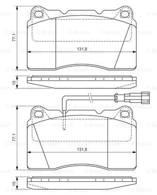 Передні тормозні колодки 0986424577 Bosch