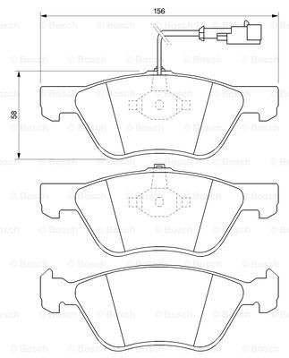 Передні тормозні колодки 0986424578 Bosch