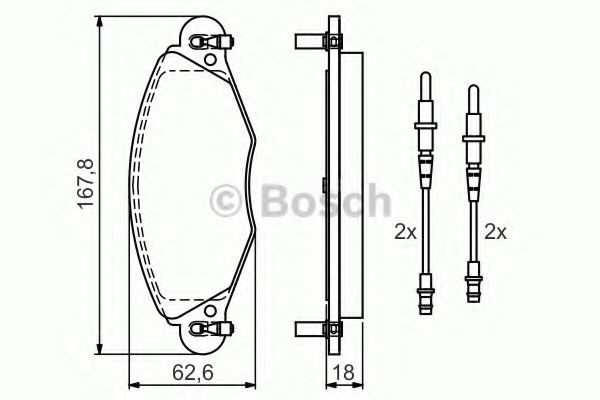 Передні тормозні колодки 0986424581 Bosch
