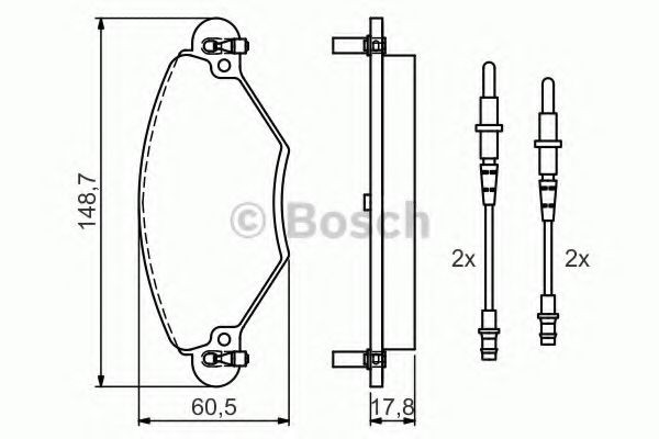 Тормозні колодки Bosch 0986424582