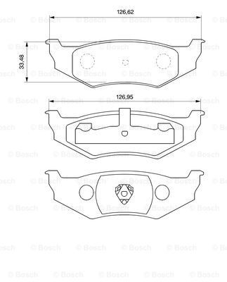 Задні гальмівні колодки Bosch 0986424585 ціна, від 28.25 USD
