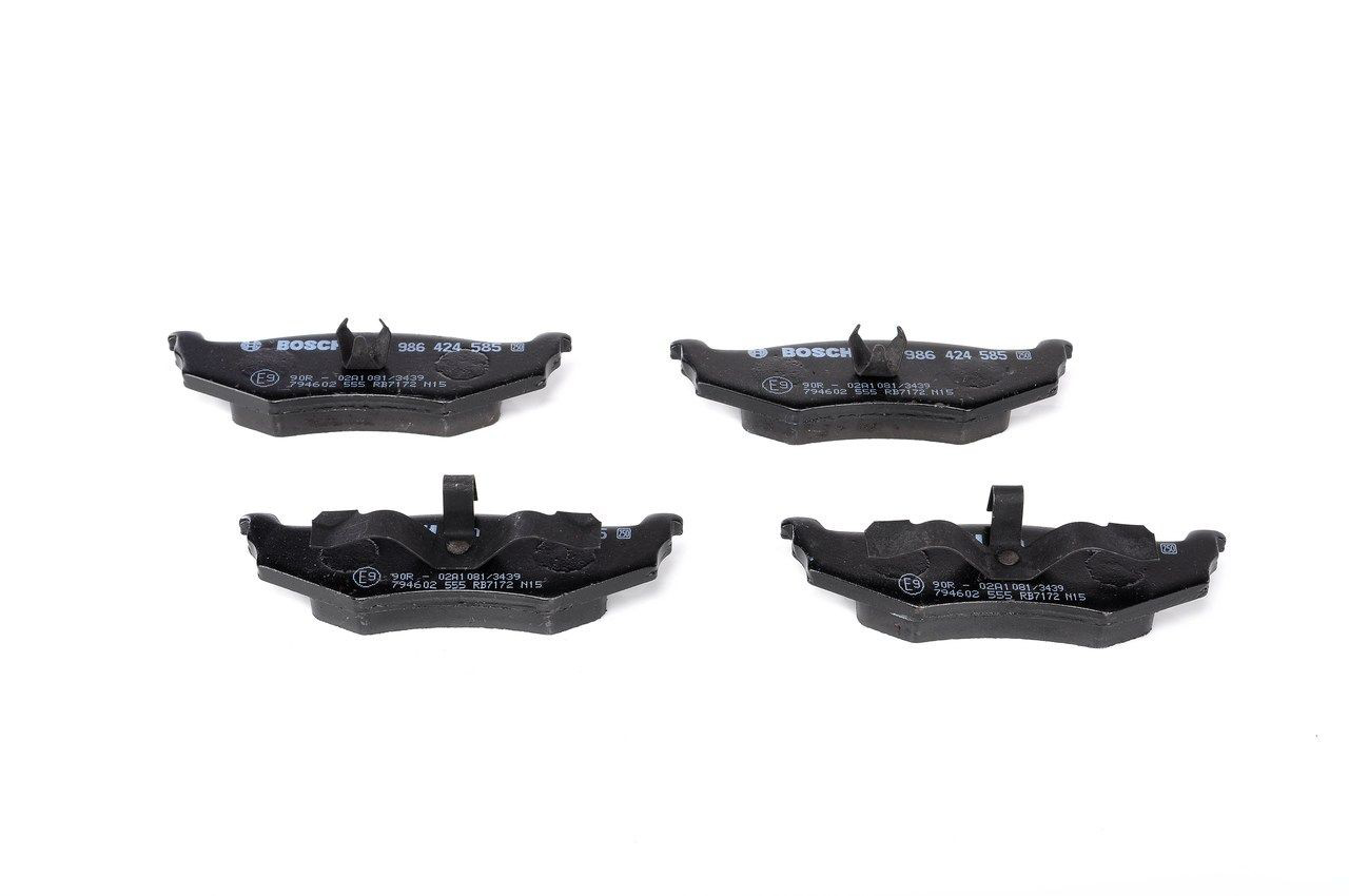 0986424585 Bosch Колодки гальмівні задні, дискові