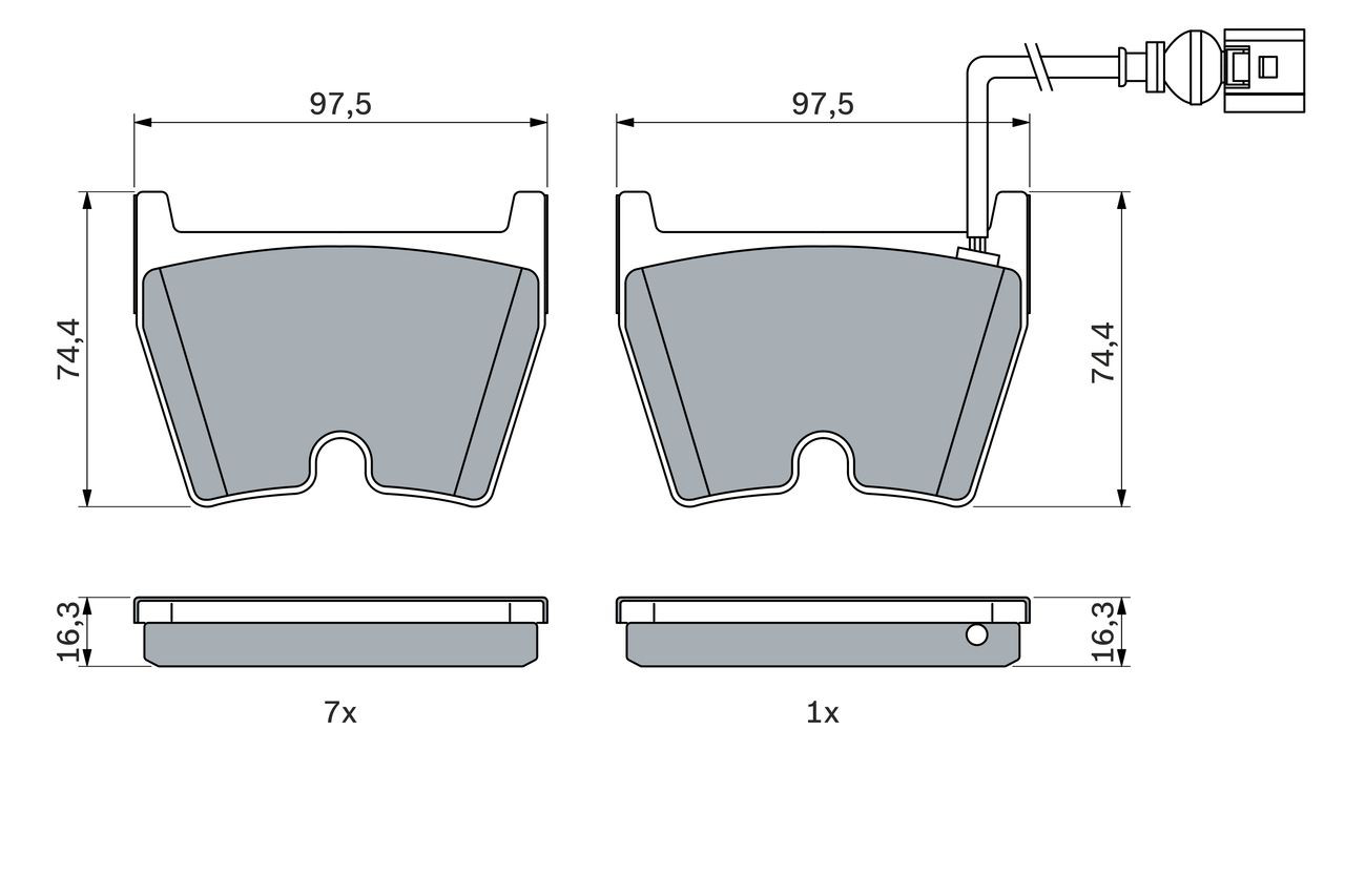 0986424613 Bosch Передні гальмівні колодки