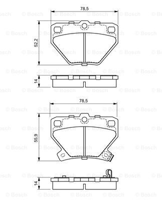 Купити 0986424630 Bosch Задні колодки