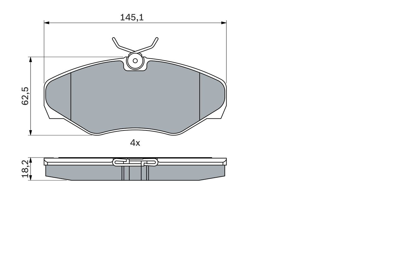 0986424636 Bosch Передні гальмівні колодки
