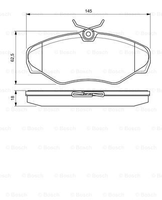 Купити 0986424636 Bosch Колодки гальмівні передні, дискові